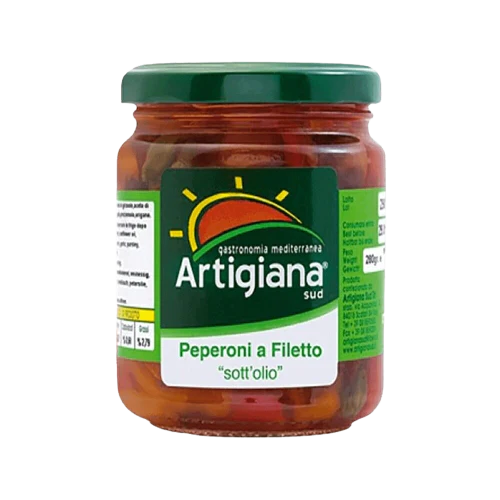 Peperoni a filetti / fillet Peppers in Jar Artigiana 280g