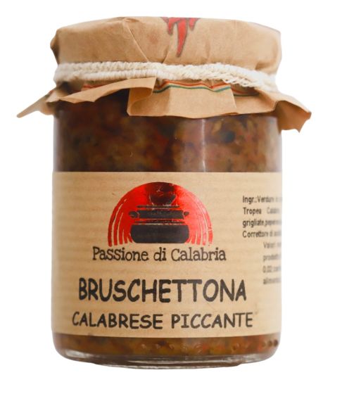 Bruschettona Calabrese Piccante - Rustic vegetables & chilli spread - Passione di Calabria 90ml